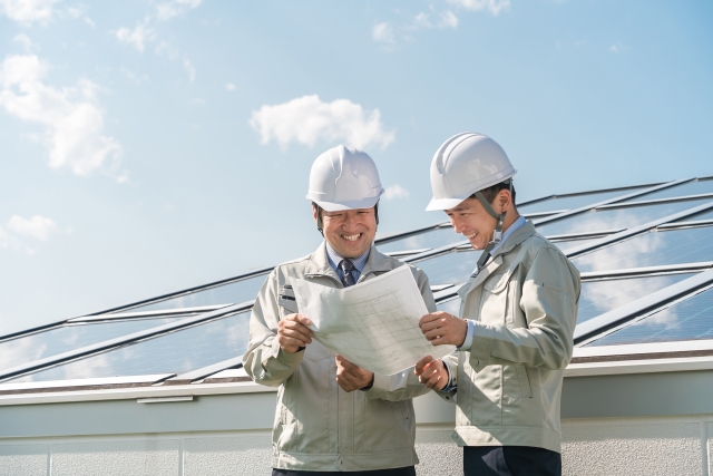 太陽光パネル点検の様子